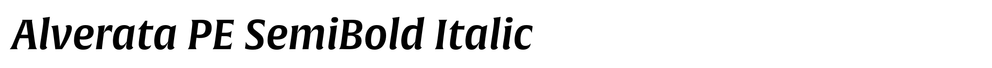 Alverata PE SemiBold Italic image